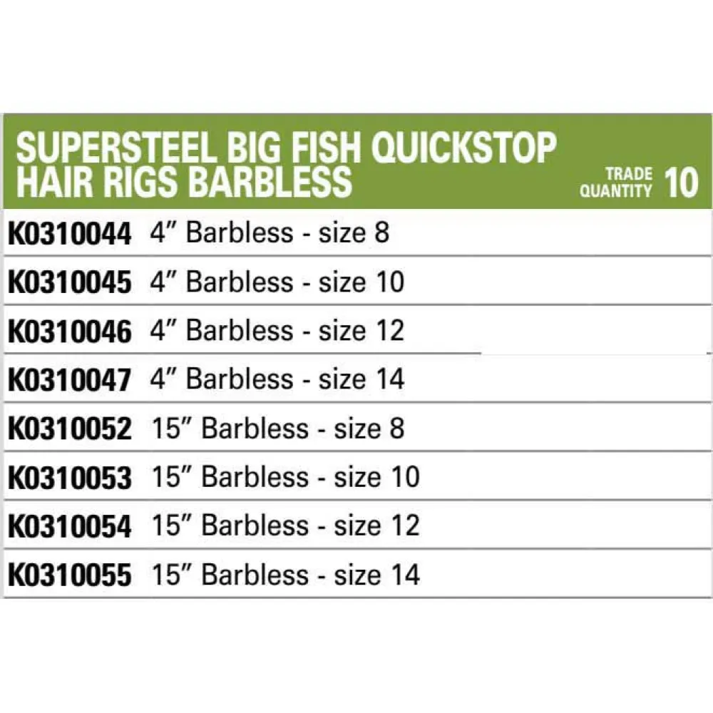 KORUM Big Fish Barbless Führer 4 Cm 2 KORUM Big Fish Barbless Führer 4 Cm – Bild 2